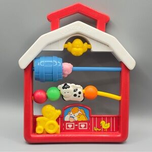 Vintage 1981 Fisher-Price Barnyard Rattle Activity Toy – Baby/Infant